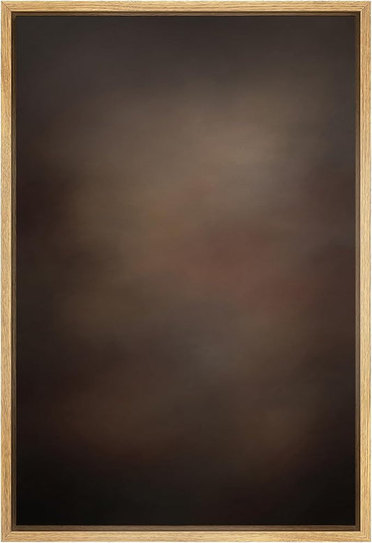 SIGNFORD Framed Canvas Print Wall Art Twilight Haze Abstract Minimalist Beige to Navy Ombre Illustrations Modern Art Decorative Relax/Zen Nordic for Living Room, Bedroom, Office - 24"x36" Natural