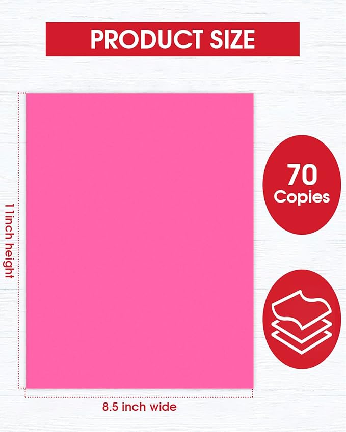 70 Sheets Red Tones Cardstock & Reds Construction Paper, Heavyweight for Printers 7 Gradient Colors Cardstock& Red Tones, Double Sided for Crafts, Scrapbooking & Printing
