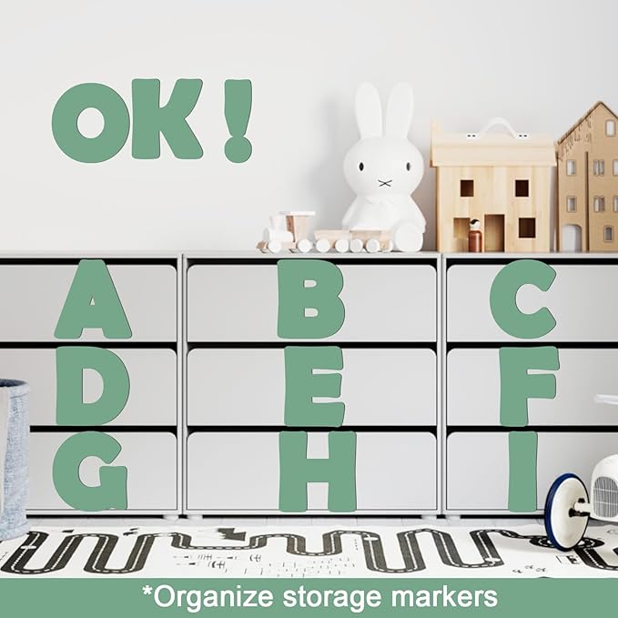 150 PCS Large 7" Bulletin Board Letters Set,Green Eucalyptus Classroom Alphabet Cutout Letter for Bulletin Board Display Home School, A Great Helper to Inspire Students' Learning Interest