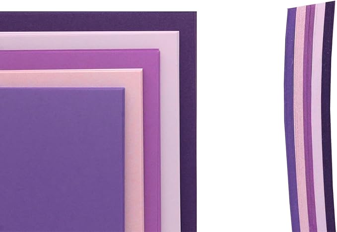 PA Paper Accents Stash Pack Cardstock Pack 12" x 12" Purples colored cardstock paper for card making, scrapbooking, printing, quilling and crafts, 65lb., 40 pieces