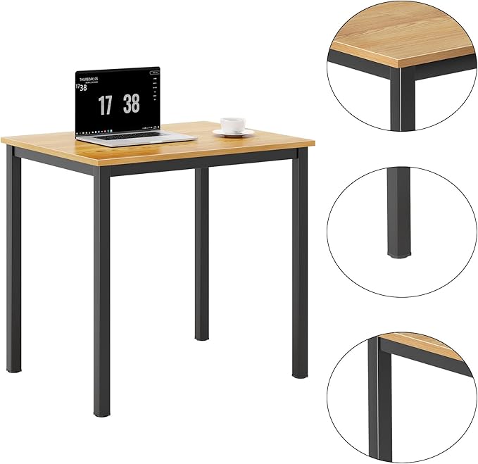 SogesHome Modern Simple Office Computer Desk, 31.5" inches Small Gaming Table Workstation for Home Office, Study Writing Desk Dining Table, White
