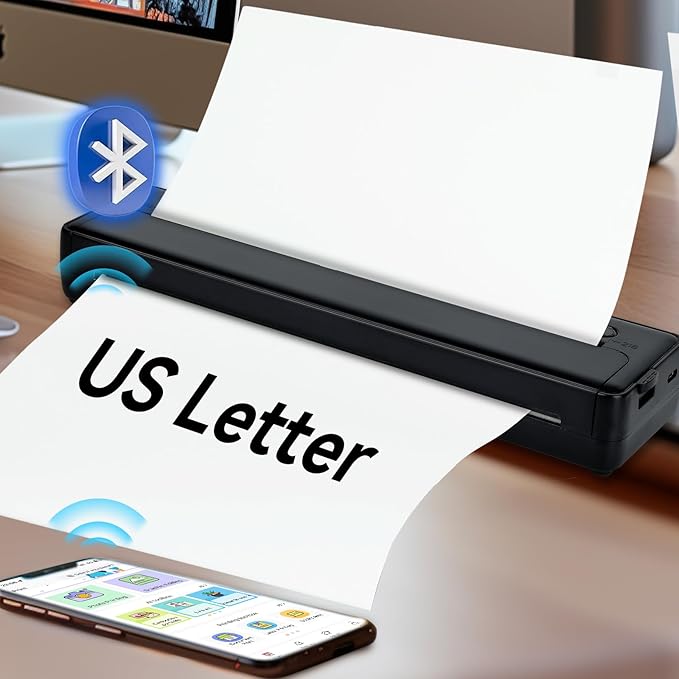 2-In-1 Bluetooth Thermal Printer & Tattoo Stencil Printer X8 - Inkless Portable Printers Wireless for Travel Office Home Use, Impresora Termica Portatil, Best 100 Dollar Gift for Christmas