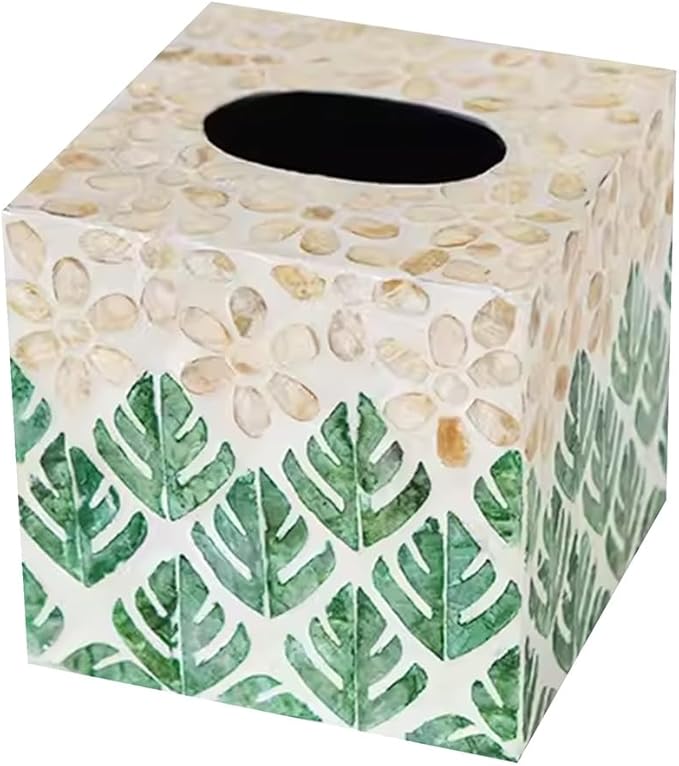 Stylish Tissue Box Toilet Paper Storage Box Shell Tissue Box and Modern Desktop Decoration for Bathroom Vanity Countertop Office Desk Gift Modern Tissue Box (Color : Multi-Colored, Size : Multi-Colo