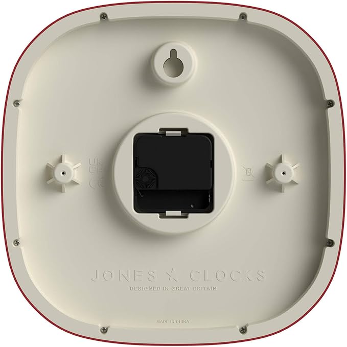 JONES CLOCKS® Marvel wall Clock | Modern Retro Rounded Square Clock | 10 inch | Cool Designer Look for Kitchen, Living Room or Office