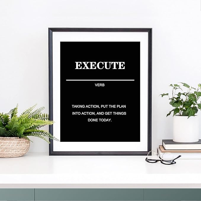 Yasowdkel Inspirational Wall Arts, Motivational Poster, Motivational Office Wall Art,Positive Sayings Posters, Inspirational Wall Decor, Positive Wall Art for Office (Set of 6,8x10in, Unframed)