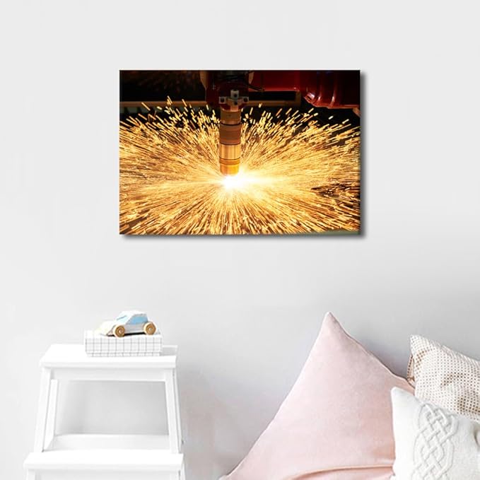 TUMOVO Office Wall Art Laser Cutting Art Prints Wall Pictures Canvas Frame Paintings for Wall Decorations 1 Panels Wall Art Canvas Artwork Wall Decor Canvas Wall Art Ready to Hang, 12" x18"