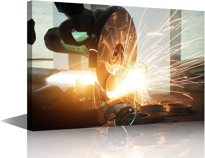 Home Decorations for Living Room Angular Grinding Machine Wall Decor Framed Art Wall Decor Artwork for Home Walls 1 Panel Wall Art Modern Wall Art Home Wall Decor Room Decor, 16" x24"