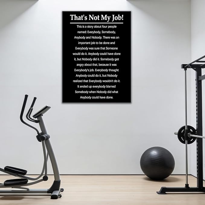 Inspirational Canvas Wall Art Office Funny Work Quote Motivational Poster Print Daily Has a Daily Signs Positive Picture Painting Artwork for Modern Bedroom Son Room Gym Ready to Hang [18''Wx24''H]