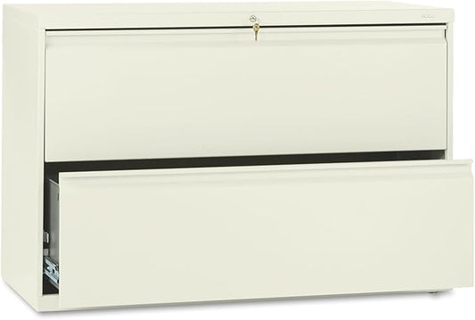 HON 892LL 800 Series Two-Drawer Lateral File, 42w x 19-1/4d x 28-3/8h, Putty