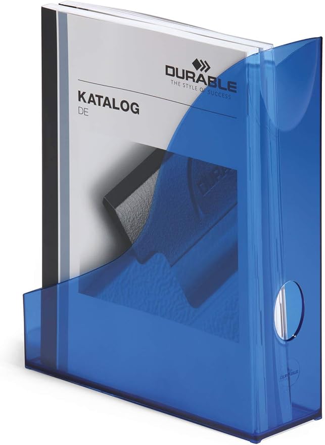 Durable 1701712540 Magazine File Basic, 6 Pieces, Blue Transparent