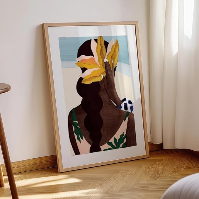Colossal Art House Modern Art Framed Poster for Home & Office Wall Decoration - Portrait, Wall Display (Brown, 12x16 Inch Frame with Art Print)