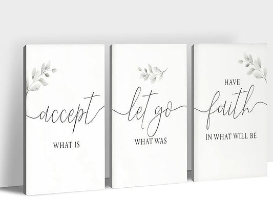 Office Wall Art-3 Panel Motivational Wall Art, Inspirational Quotes Canvas Art for Home Office Wall Decor,Positive Quote Wall Decor, Entrepreneur Words Poster Frame for Company Wall Decor 24”x36”x3Pcs