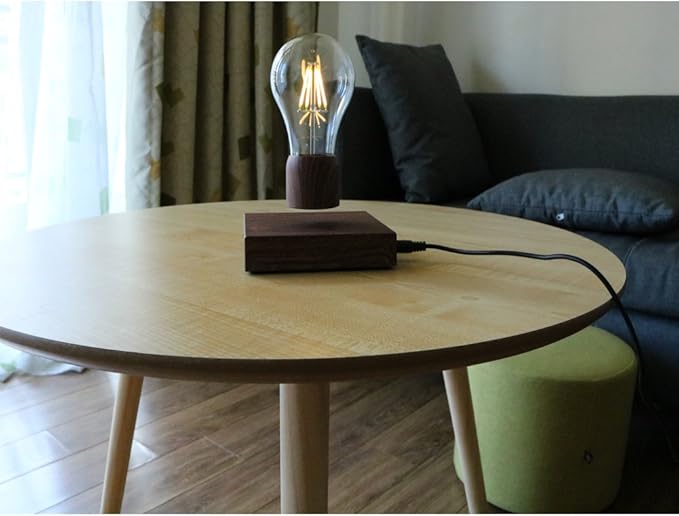 VGAzer Magnetic Levitating Floating LED Light Bulb Desk Lamp for Unique Gifts, Room Decor, Night Light, Home Office Decor Desk Tech Toys