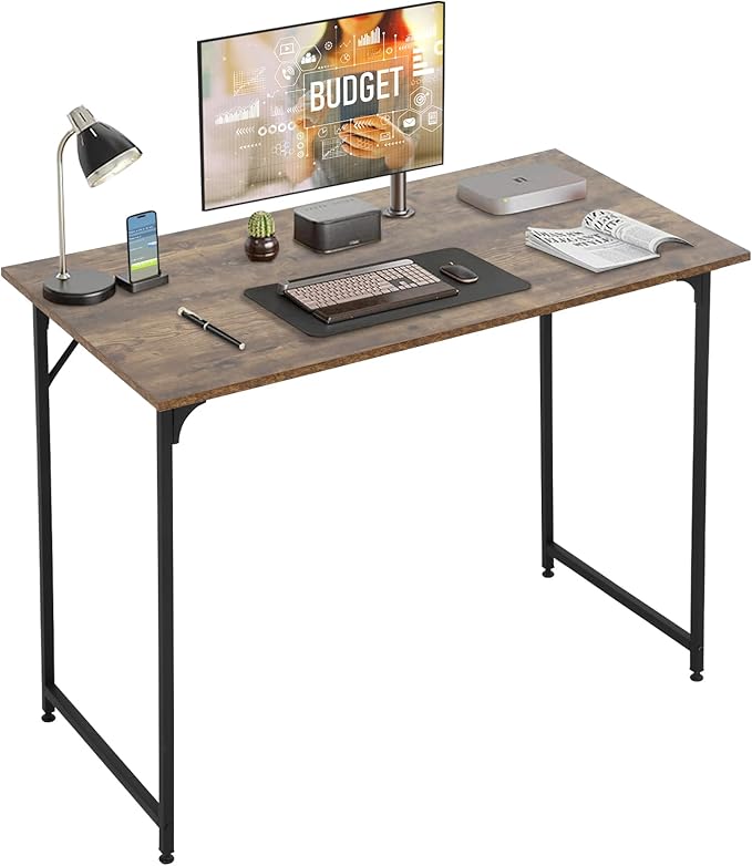 32 Inch Small Computer Desk, Metal-Framed Home Office Desk, Modern Study Table for Home Office Study and Writing,Vintage