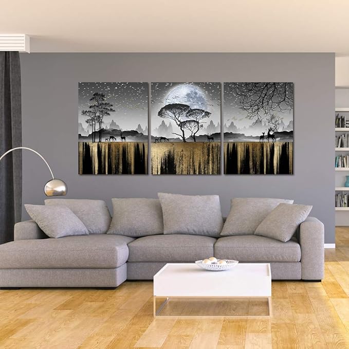 Black And White Wall Art - Family Wall Decor For Living Room, Bedroom, Office, Kitchen - Tree Canvas Art Print - Home Decor Inspiration