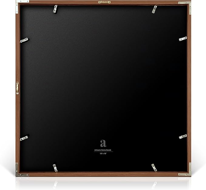 artisane home goods - Gallery Frame 1.0, Picture Frame, 18x18 Walnut, Gallery Wall Frame Set, Large Picture Frame, Oversized Mat (4x4, 4x6, and 5x7)