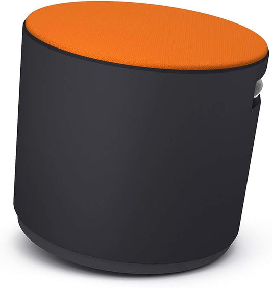 Steelcase Turnstone Buoy, Tangerine Fabric, Black