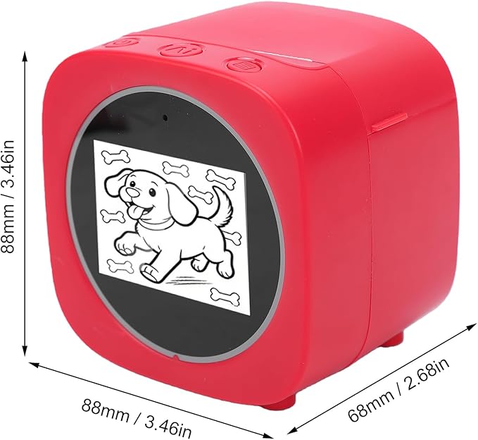 Pomya AI Smart Voice Sticker Printer with 2.4 Inch Display Screen, Portable Inkless Thermal Label Maker, Mini DIY Sticker Maker Machine with Printing Paper for Home, School, Office