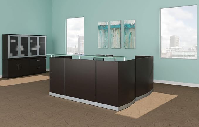 Mayline Medina Series Reception Station with 1 Box/Box/File and 1 File/File Pedestal,