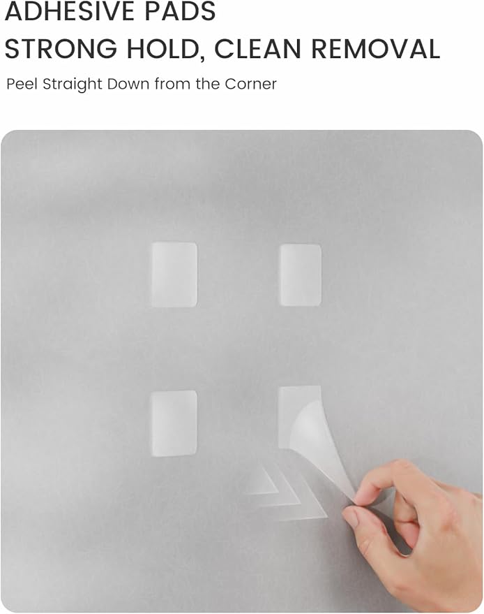 Fluxynara Felt Bulletin Board Tiles -28"x18" with 40 Adhesive Tabs, Cork Board Alternative for Office Decor, Push Pin Board Wall Organizer 6-Pack (Soft Gray)