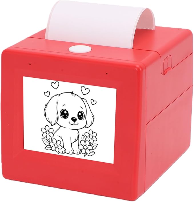 Fafeicy AI Voice Sticker Printer with 2.8 Inch Display, Inkless Portable Thermal Sticker Maker Mini Label Printer for Home School Office