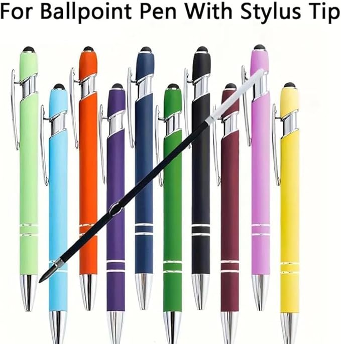 50 pcs 2-in-1 Retractable Ballpoint Pen Refill - Touch Screen Stylus Pen Refills - 3.85inch/9.8cm Pen Refills