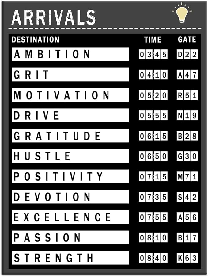 Inspirational Canvas Wall Art Poster Print Office Motivational Entrepreneur Quotes Positive Theme Picture Painting Wall Artwork for Modern Home Bedroom Classroom Stretched and Framed [18" W x 24" H]