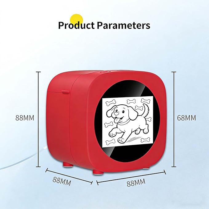 Smart Ai Voice Sticker Printer - Mini Thermal Label Printer with Display, Inkless Portable Ai Sticker Maker for Office, Home, Study and DIY Projects (1 PC)