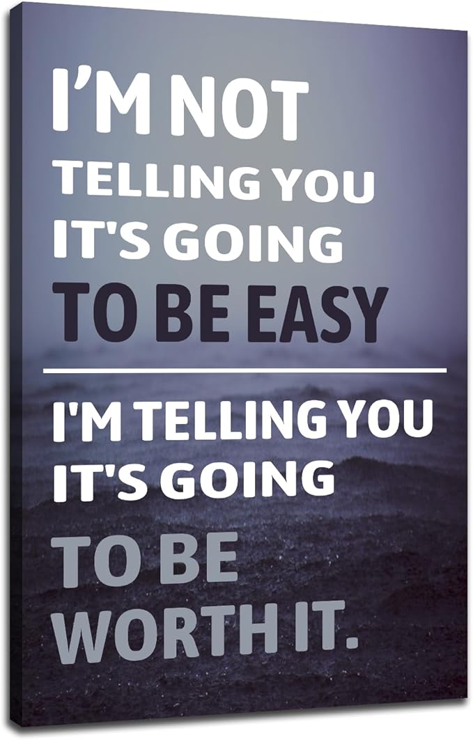 Motivational Canvas Wall Art Insporational Poster Print Framed Home Office Wall Art Entrepreneur Quotes Poster Office Positive Wall Decor Ready to Hang [24''Wx36''H]