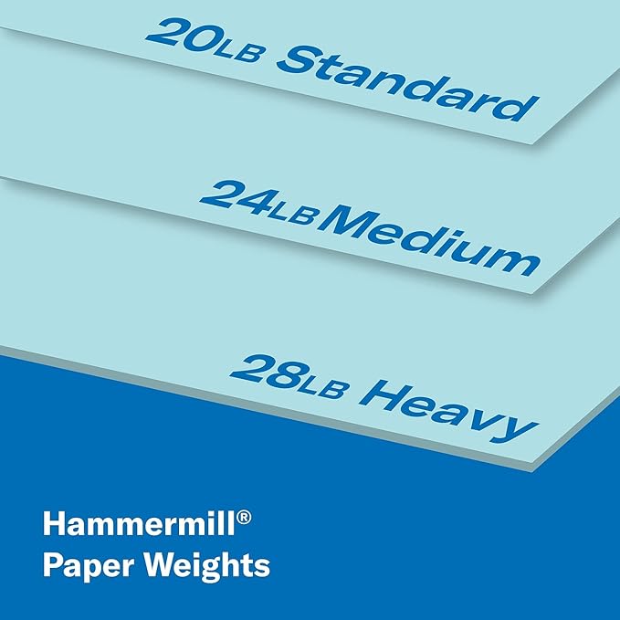 Hammermill 103309CT Recycled Colored Paper, 20lb, 8-1/2 x 11, Blue, 5000 Sheets/Carton