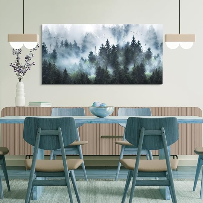 DZRWUBHS Large Size Abstract Canvas Wall Art For Living Room Decorations For Bedroom Office Wall Decor Abstract Mountain Wall Painting Framed Pictures Artwork Farmhouse Home Decor Art 30"X60"