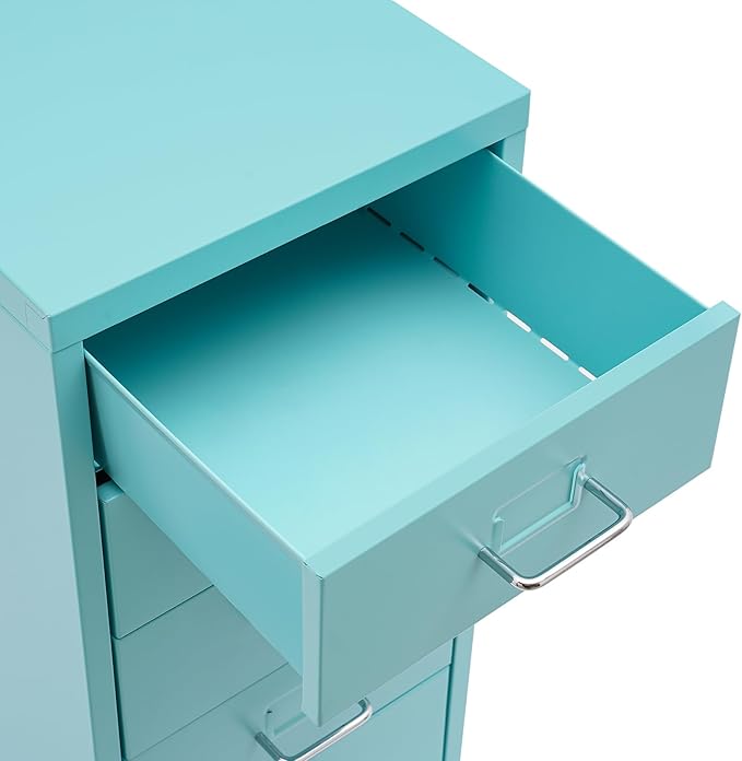 5-Drawer Mobile File Cabinet, Metal Vertical Storage Cabinet Under Desk Organizer with Wheels for Home Office