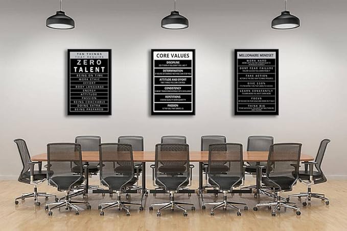 Inspirational Canvas Wall Art 3 Pieces Painting Office Decor Inspirational Posters Prints Modern Motivational Picture for Wall Art Decor Living room Home Framed Ready to Hang[72''Wx 36''H]