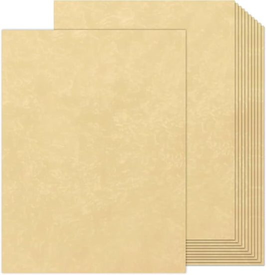 90PCS Vintage Paper 8.5 x 11 in Parchment paper for Writing Letter writing Paper, Decorative Printer Paper for Invitation, Letter, Resume, Award, Diploma, Art, Craft, Certificate Antique (Beige)