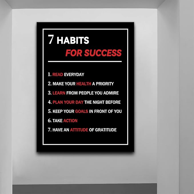 Motivational Canvas Wall Art Motivational Quote Poster Painting Inspiring Positive Picture Print Wall Decor Artwork for Modern Home Living Room Office Gym Stretched and Framed [30''Wx 40''H]