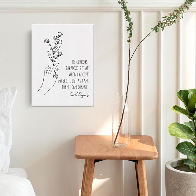 Therapy Office Decor Inspirational Canvas Wall Art Framed Mental Health Gifts Paintings Canvas Prints Poster for Home Counselor Office Treatment Psychology Room Wall Decor Artwork Decorative