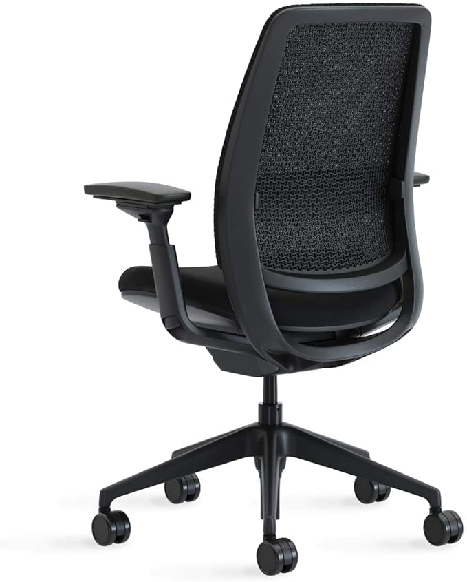 Steelcase Series 2 Office Chair, Black Frame and 3D Microknit Back, Era Fabric (Truffle)