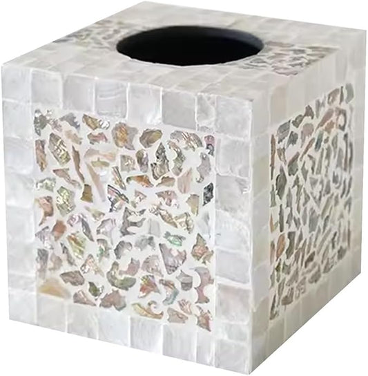 Stylish Tissue Box Toilet Paper Storage Box Shell Tissue Box and Modern Desktop Decoration for Bathroom Vanity Countertop Office Desk Gift Modern Tissue Box (Color : Multi-Colored, Size : Multi-Colo