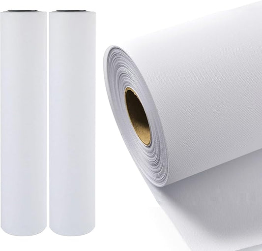 Premium Polyester Matte Canvas Roll, Waterproof Wide Format Inkjet Printer, Quick Dry, Compatible with Epson Canon HP Plotter, Photography, Archival Prints (24" x 100' 200GSM, 2 Roll)