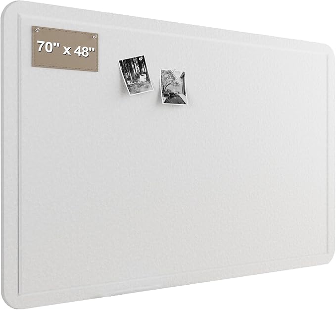 Large Felt Bulletin Board for Wall, 72"x48" Frameless Picture Board, Soft Felt Cork Board for Office, Home Planning & Office Wall Decor, Easy Install Pin Board