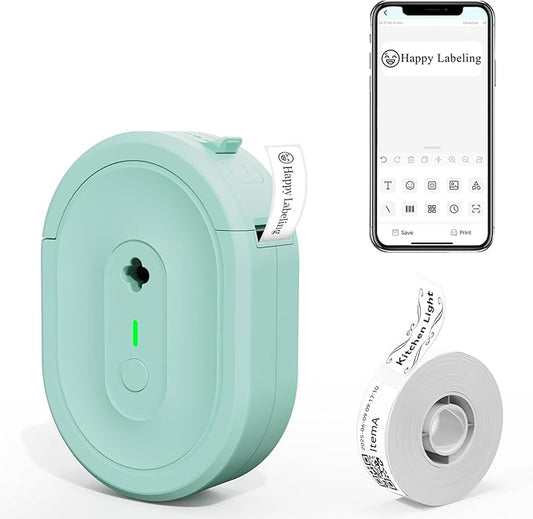 N12 Label Maker Machine with Tape, Portable Thermal Label Printer, Mini Labeler Wireless Bluetooth Label Makers for Home Office Kids Items