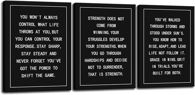 Inspirational Wall Art Motivational Wall Decor Canvas Poster Inspiring Entrepreneur Quote Painting Print Artwork Office Wall Decor for School Living Room Home Decoration Framed[36''Wx 16''H]