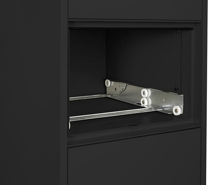 31 inch 2-Drawer Vertical Fireproof File Cabinet – Letter Size Filing – Key Lock – Water Resistant Seal – Fire and Impact Rated – Black Finish – Model LTR2W31B