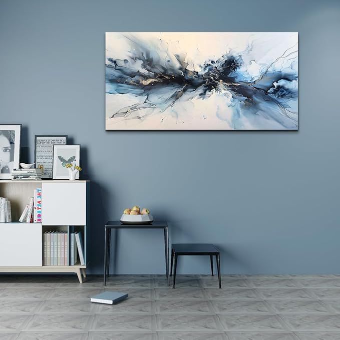 hyidecorart Minimalism Abstract Ink Wall Paintings Canvas Wall Decor For Bedroom Wall Art For Living Room Office Decorations Ready to Hang Pictures Canvas Prints Artwork Modern Home Decor
