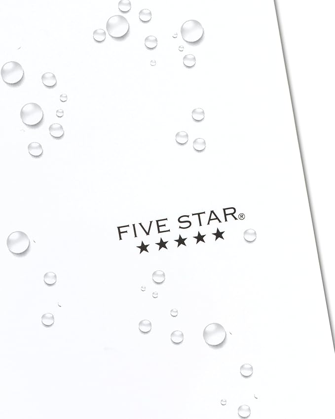 Five Star Spiral Notebook + Study App, 3 Subject, College Ruled Paper, 8-1/2" x 11", 150 Sheets, Fights Ink Bleed, Water Resistant Cover, White (72464) (Pack of 6)