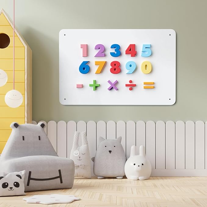MaxGear Metal Magnetic Board 17.5" x 11.4" 2 Pack Black Magnet Bulletin Board for Wall, Refrigerator, Magnetic Board Display Notes, Photos, and More - Includes Dual Lock Tape and Screws