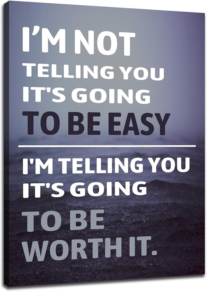 Inspirational Wall Art Motivational Entrepreneur Quotes Positive Canvas Poster Print Use for Modern Home Living Room Office school Wall Decoration Stretched and Framed [30''Wx 40''H]