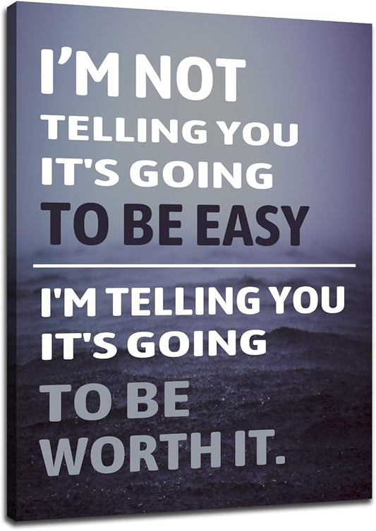 Inspirational Wall Art Motivational Entrepreneur Quotes Positive Canvas Poster Print Use for Modern Home Living Room Office school Wall Decoration Stretched and Framed [30''Wx 40''H]