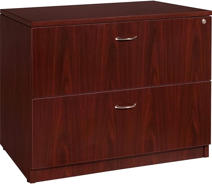 Lorell 69399 Lateral File, Anti-tip, 35-Inch x22-Inch x29-1/2-Inch, Mahogany