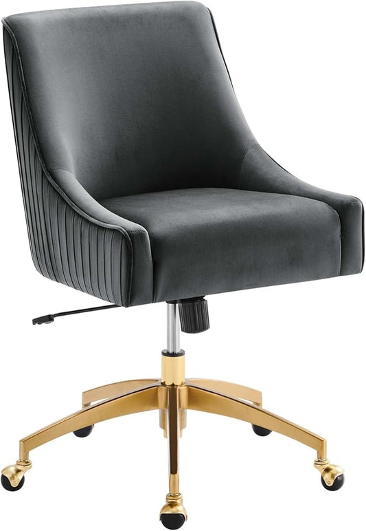 Modway EEI-5080-GRY Discern Performance Velvet Office Chair, Gray